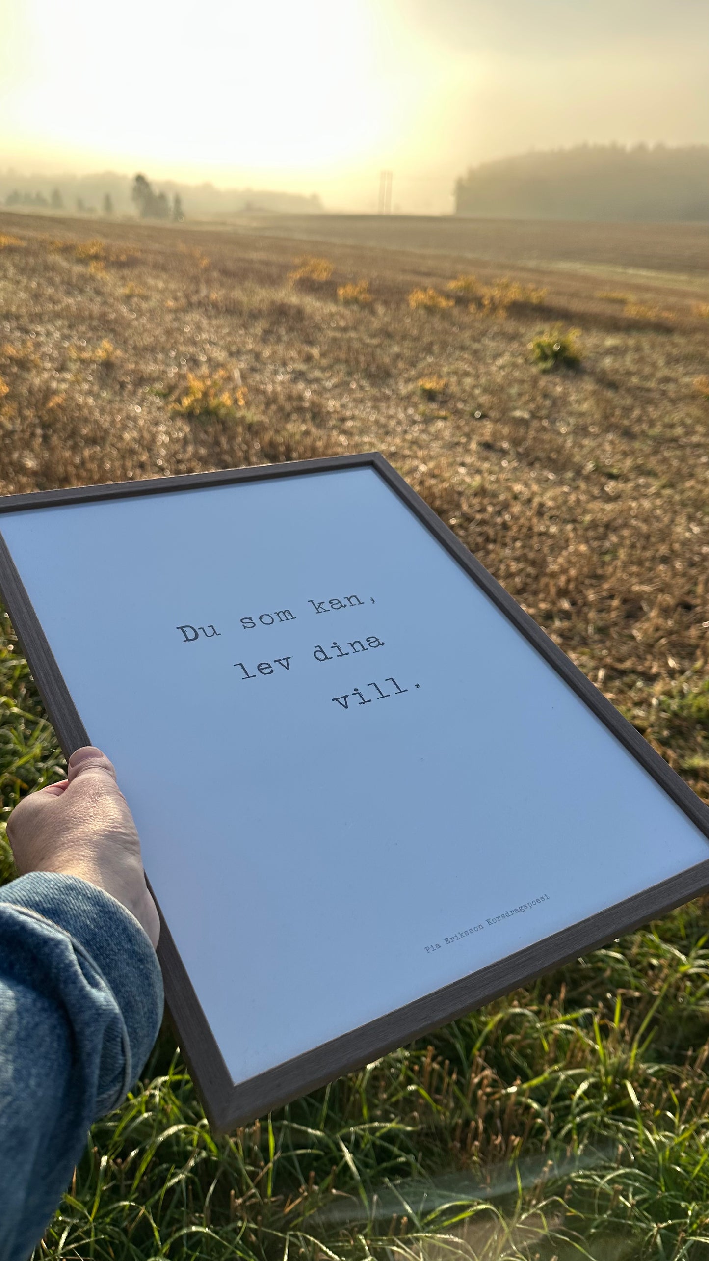 Lev dina vill. Ram. Utomhus.