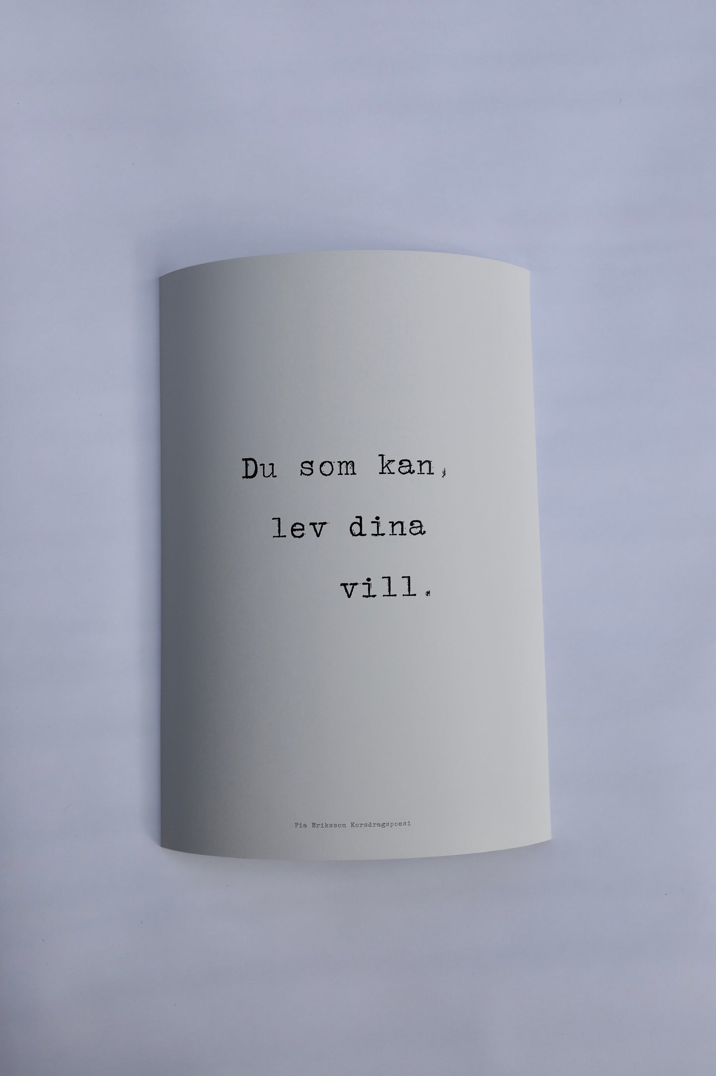 Poster 30x40 cm – Du som kan, lev dina vill