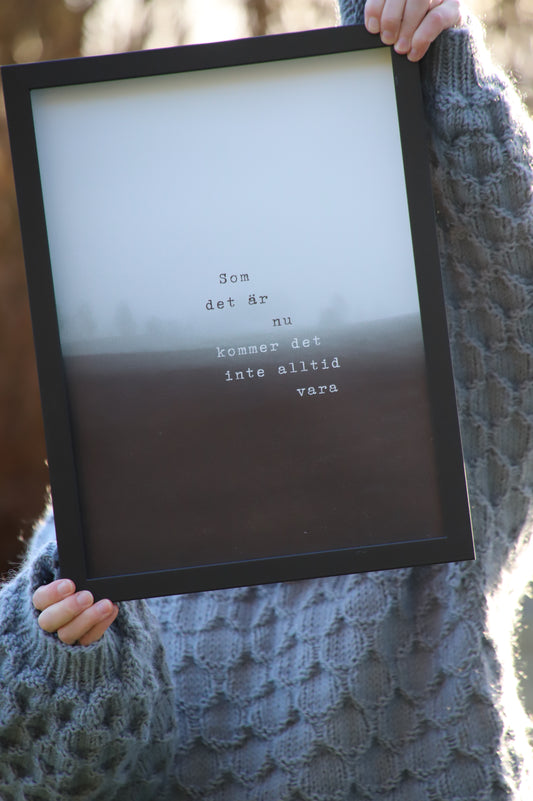 Fotopoesi 30x40 cm – Som det är nu