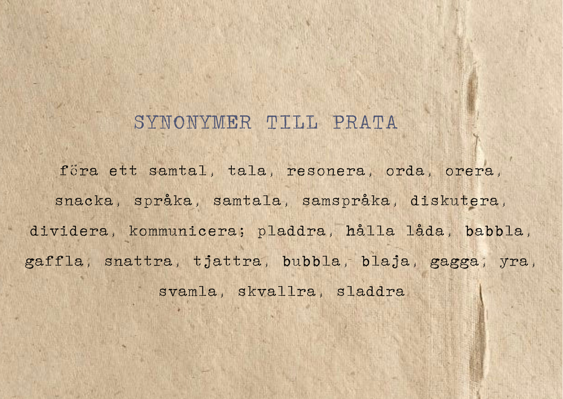 Om vi skulle prata