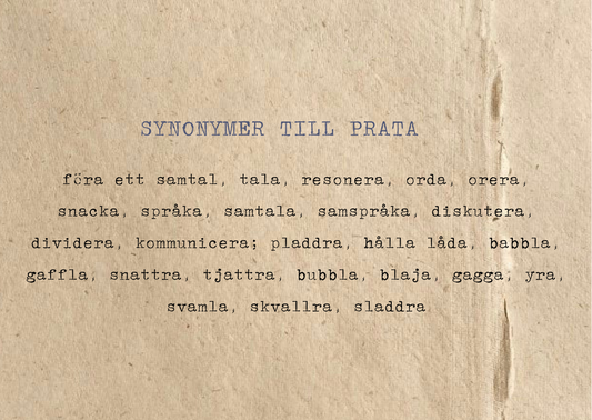 Om vi skulle prata