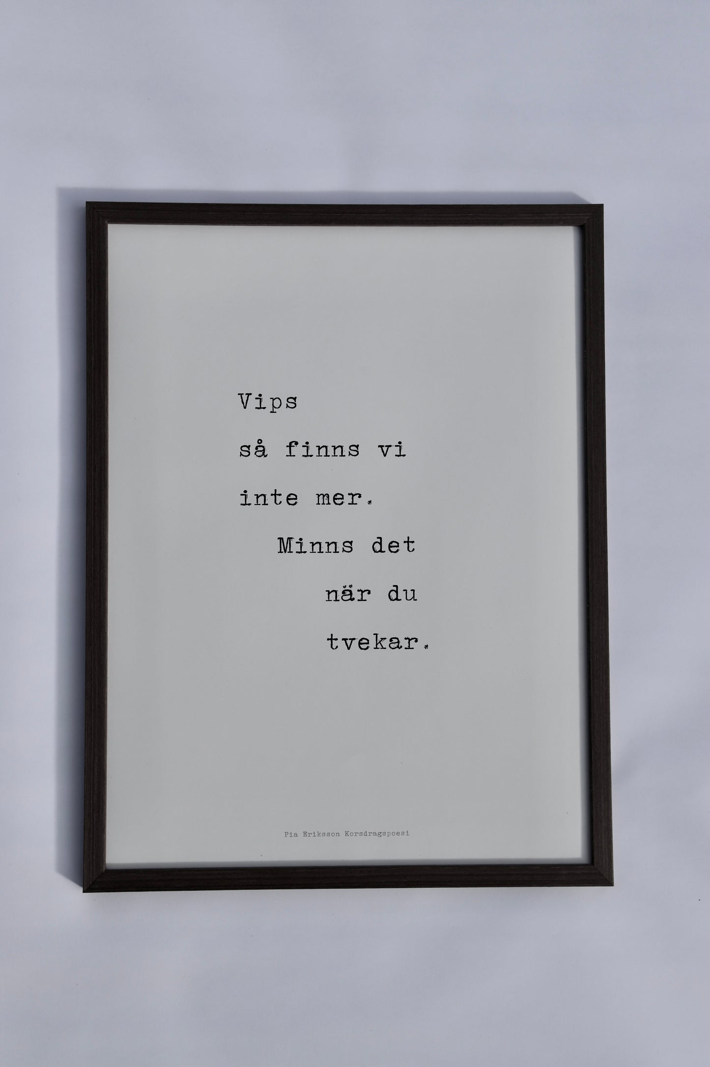 Poster 30x40 cm – Vips, så finns vi inte mer