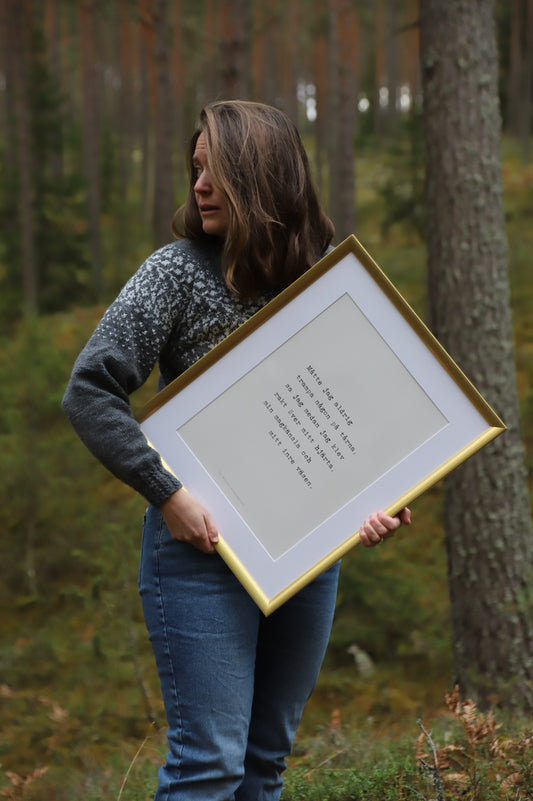 Poster 30x40 cm – Måtte jag aldrig