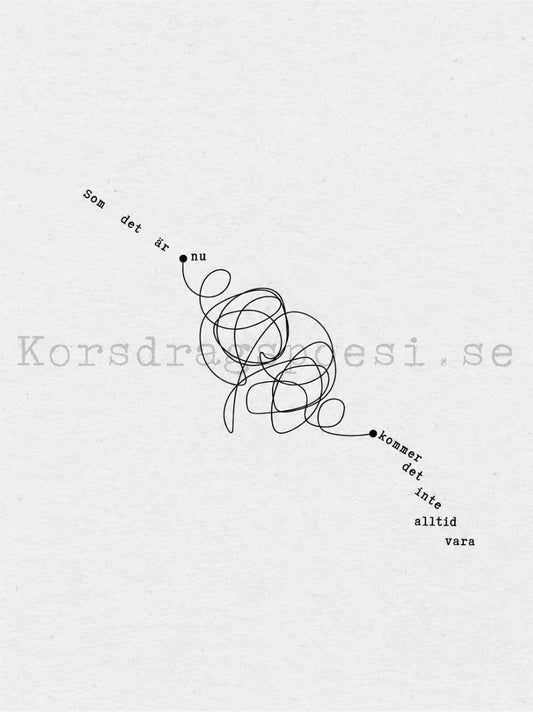 Poster 30x40 cm – Som det är nu - Krusidull