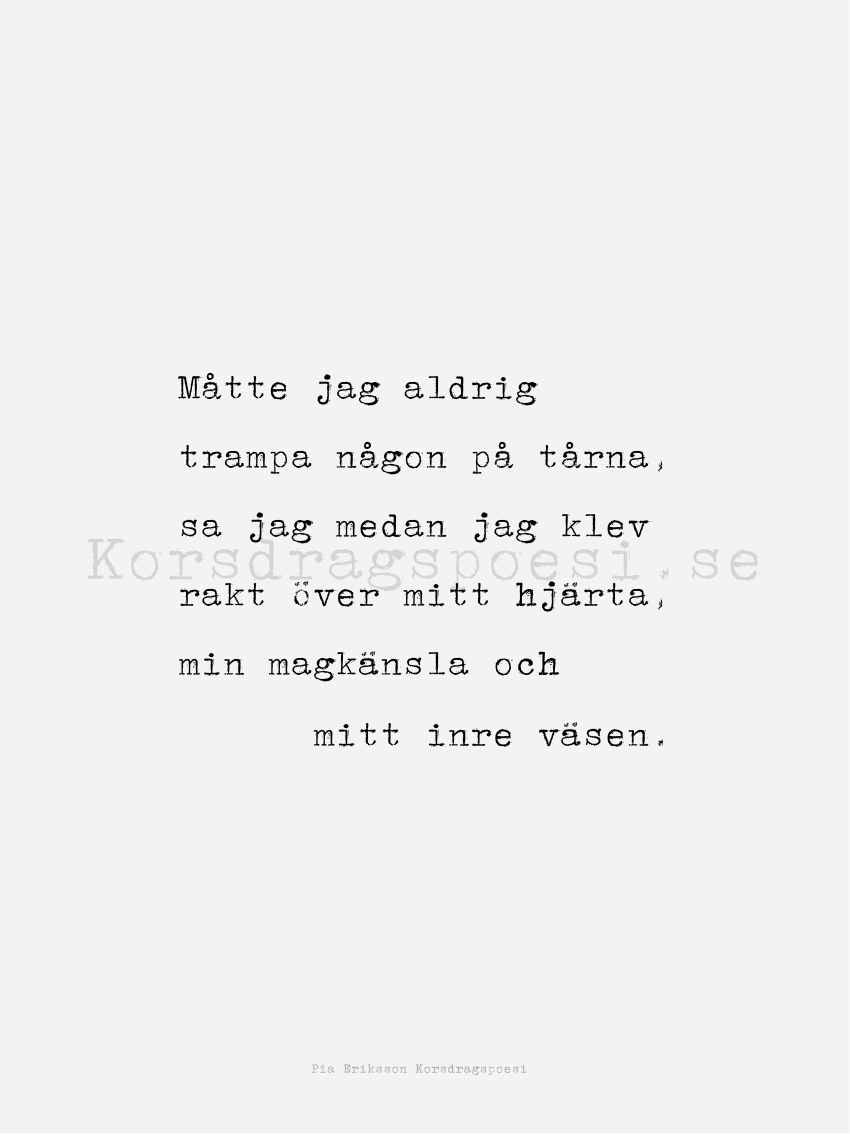 Poster 30x40 cm – Måtte jag aldrig